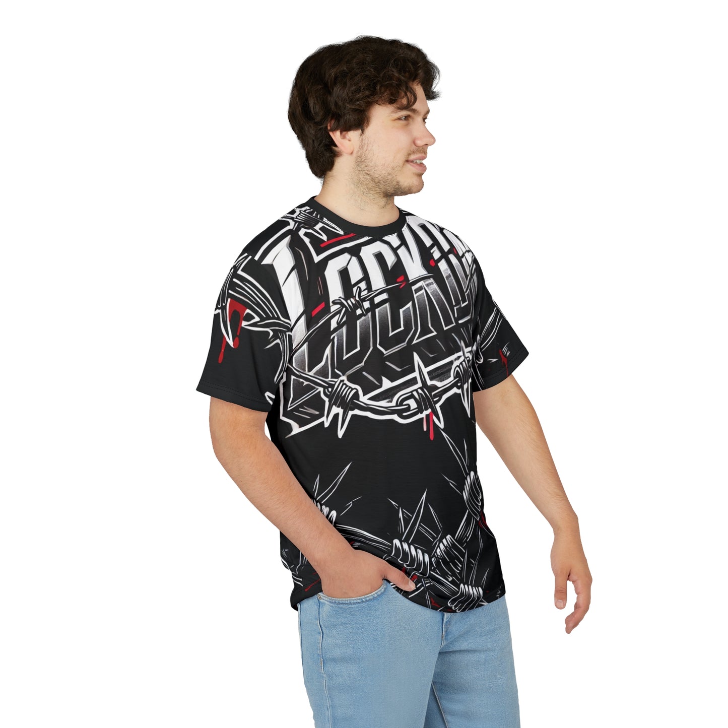 Tee - Barbed Wire LOCKD’N Clothing Prison Bloody Edge Design