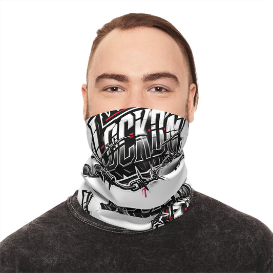 Neck Gaiter Face Mask - LOCKD’N Bloody Barbed Wire Design