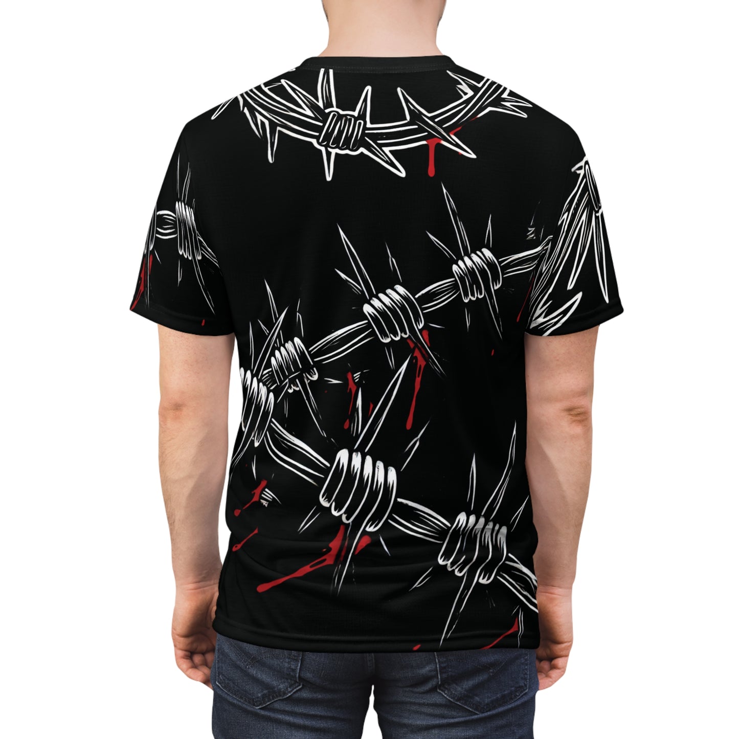 Tee - Barbed Wire LOCKD’N Clothing Prison Bloody Edge Design