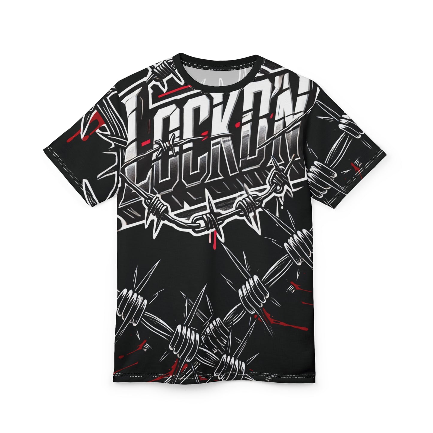 Tee - Barbed Wire LOCKD’N Clothing Prison Bloody Edge Design