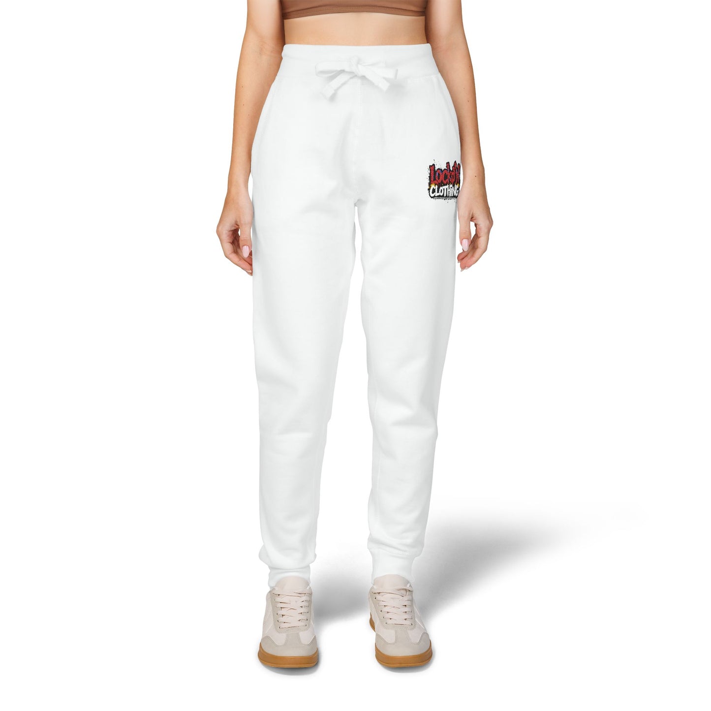 White Graffiti Design Joggers LOCKD'N