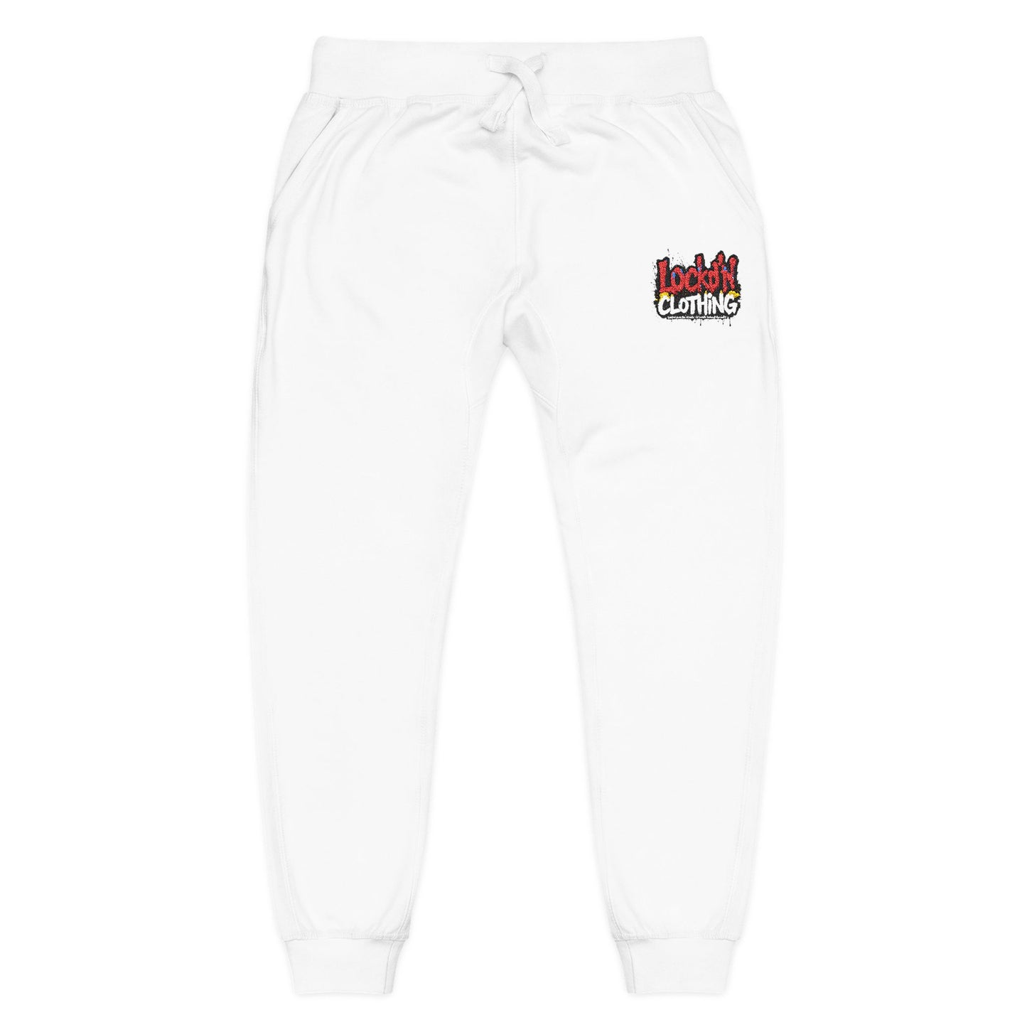 White Graffiti Design Joggers LOCKD'N