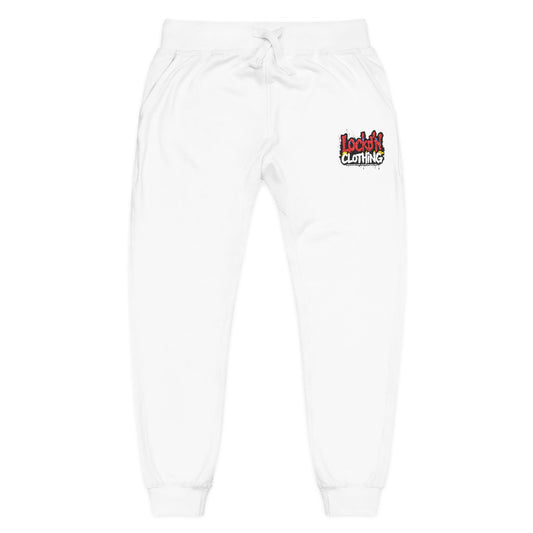White Graffiti Design Joggers LOCKD'N