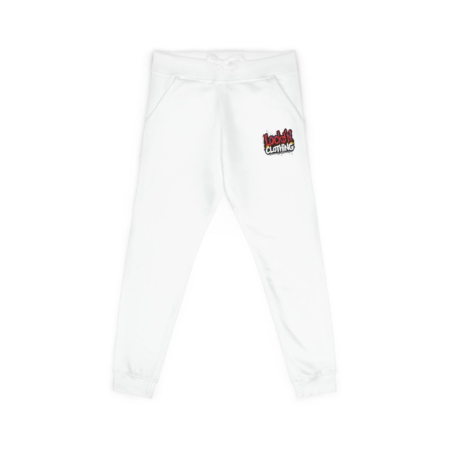 White Graffiti Design Joggers LOCKD'N