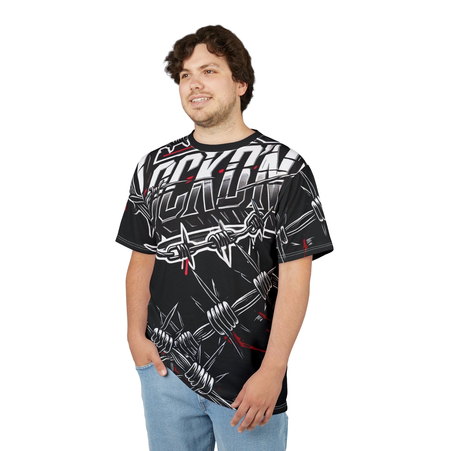 Tee - Barbed Wire LOCKD’N Clothing Prison Bloody Edge Design